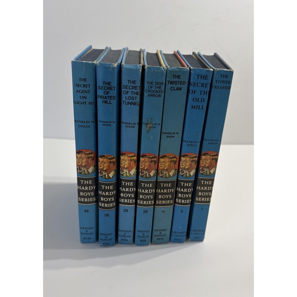 Vintage Lot Of 7 Hardy Boys Hardcover Books Grosset & Dunlap Dixon